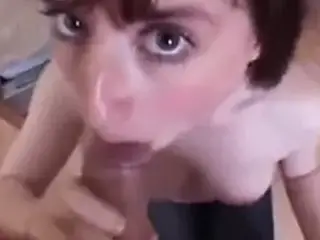 Cute girl blows