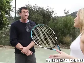 Big booty blond gets fucked after tennis