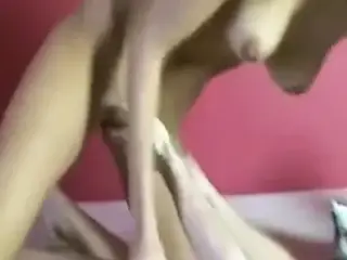 Skinny Babe Takes Geeks Cock Up Her Ass !