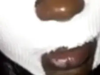 female bandit caught and  to suck dick