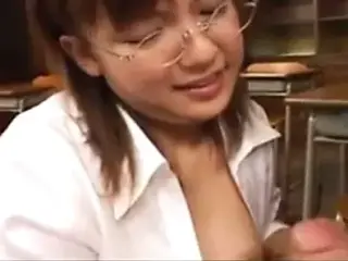 Japanese teacher pleases her student uncensored