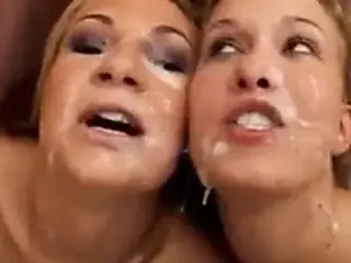 2 Horny Babes in Bukkake