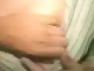 Amateur blonde blows a cock