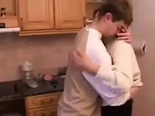 Stepmom & stepson have a sex on the kitchen