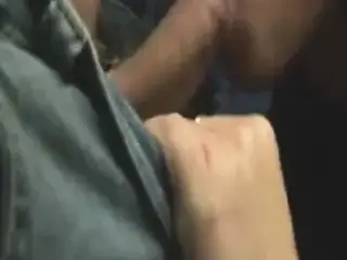 Sex on a train amateur couple