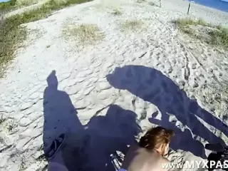 Arab girl fucked in doggy style on the beach