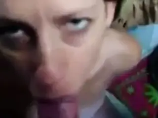 MILF Shirley obeys husband, gets another mouthful.