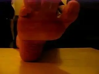 Chunky French woman's soles, being filmed my feet lover!