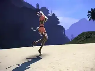 Tera: Castanic Whore Dancing on the Beach High Quility