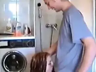 Homemade rough sex in the bathroom