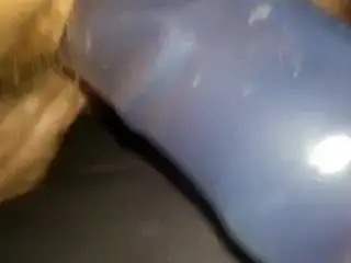 Big dildo in hairy gf's pussy