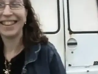 Virginie gangbanged into a van