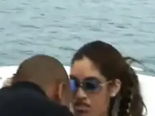 Juicy assed latina on boat