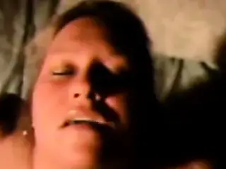 BBW blonde eats cum in this cellphone video