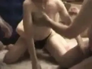 skinny milf gangbang