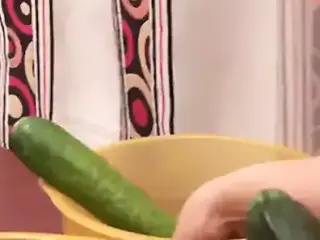 Sexy girls like vegetables