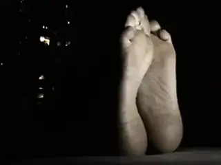 Feet Soles and Toes at Night