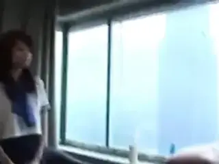 Showering School Girl