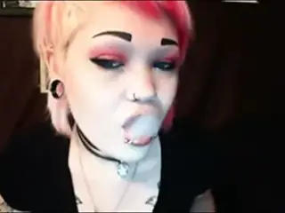 Smoking goth girl II