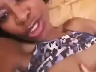 Awesome Ebony Sucks Cock And Gets Pussy Fuced