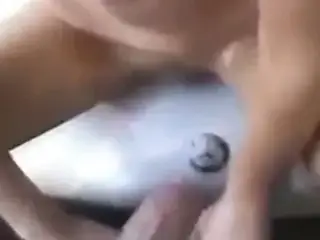 Sexy blonde fucked on the car