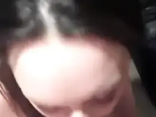 Beauty sucks his cock and gets recorded POV