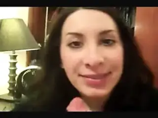 Pretty Brunette Allows Her Face To Be A Cum Depository