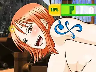 Nami sucking and fucking on boat (One Piece)