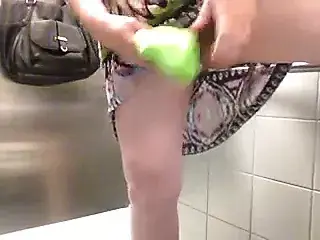 finger licking panty fun in Costco bathroom