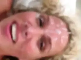 Forehead to chin cumshot