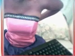Ebony Dominincan Masturbating in cam