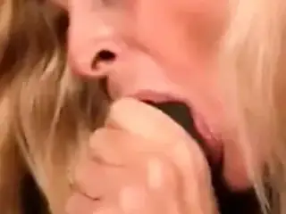 Blonde Mature Suck Black Cock And EatCum 1 by fdcrn