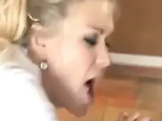 Blonde with a BBC in her ass