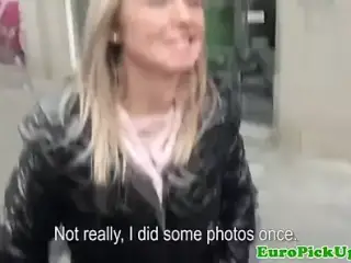 Euro babe playing pool gets cumshot