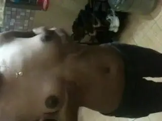 Shiv playing with her boobs