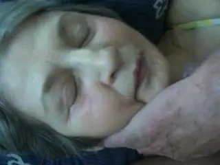 Granny sucks dick POV