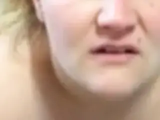 Fat Housewife take a big cumshot