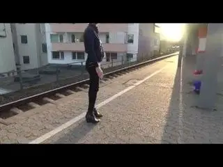 at the station waiting of a cock