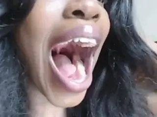 Inside black woman's Mouth Fetish