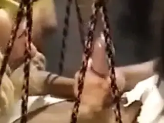 Hot Blond Eats Cum from a few Condoms