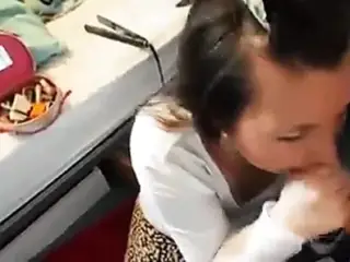 mirror blowjob