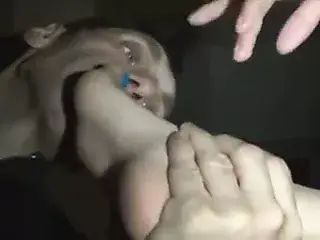 Foot fetish in a nightclub