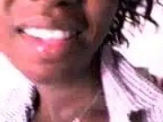 very hot black girl makes a video message