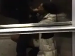 slut suck off cock in elevator