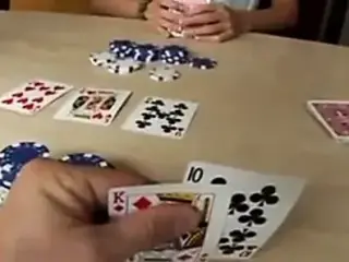 She plays poker and loses money and ass