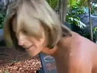 Sexy mature outdoor in pussy and ass