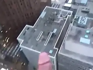 43rd floor balcony blowjob and cumshot