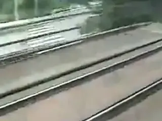 Sucking cock in the train