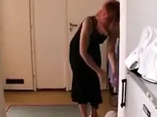 Redhead Stepmom Caught Her Stepson Jerking