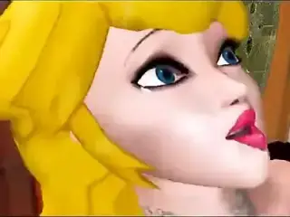 Princess Peach futanari fast titjob (Nintendo)